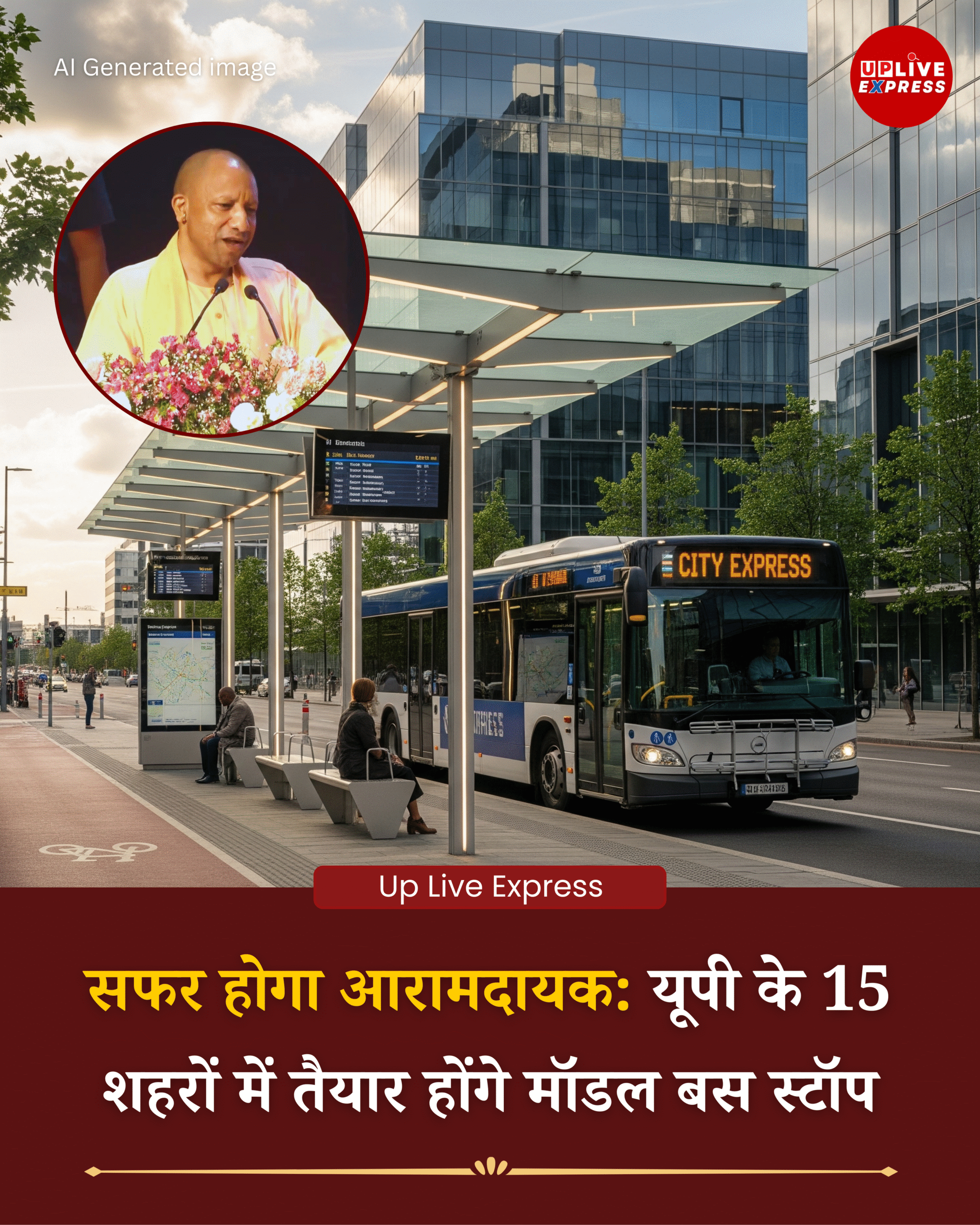 यूपी के 15 शहरों में बनेंगे मॉडल बस स्टॉप, हर स्टॉप पर होंगे दो चार्जिंग स्टेशन :