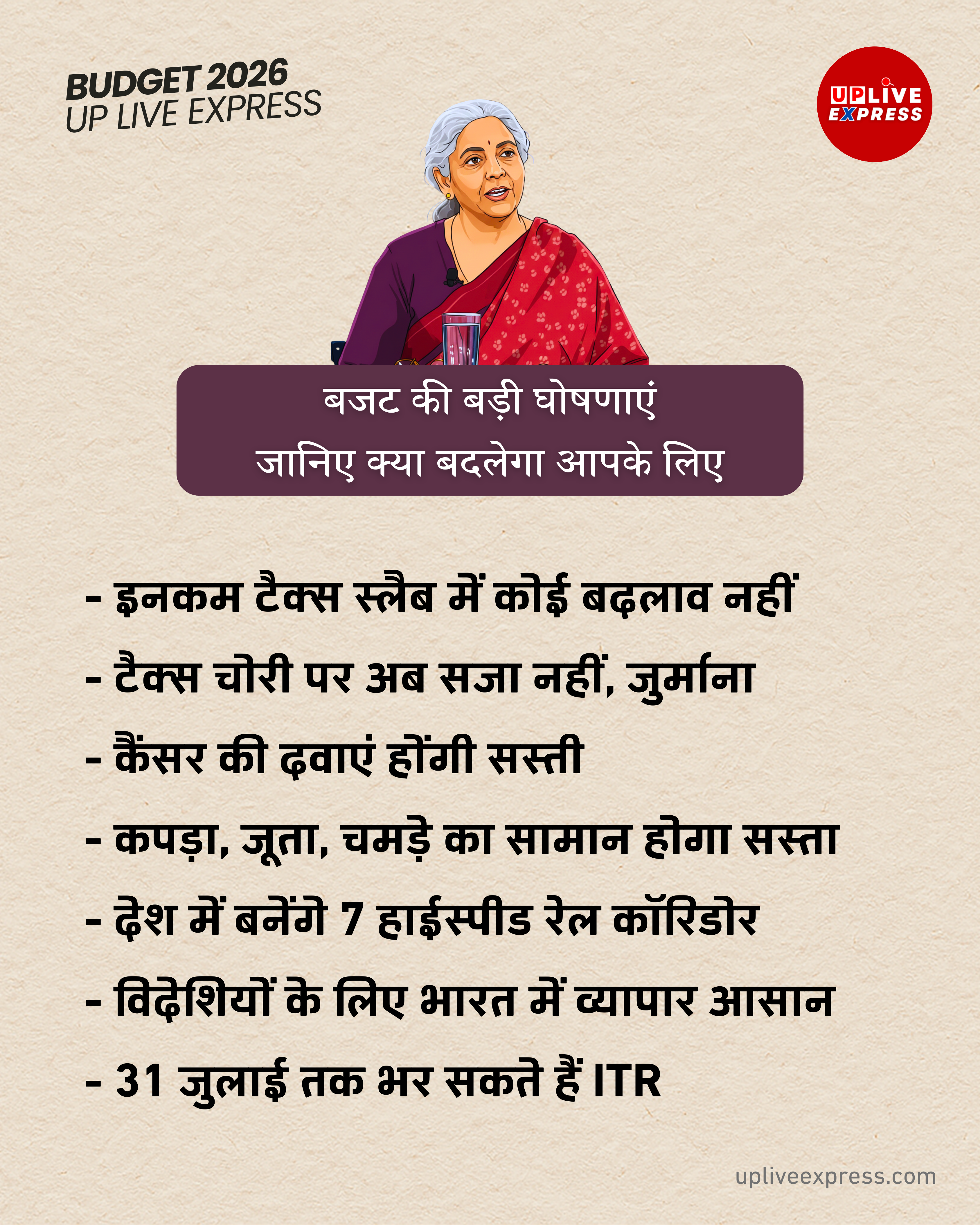 केंद्रीय बजट 2026-27- आर्थिक विकास को गति देने वाले बड़े ऐलान: