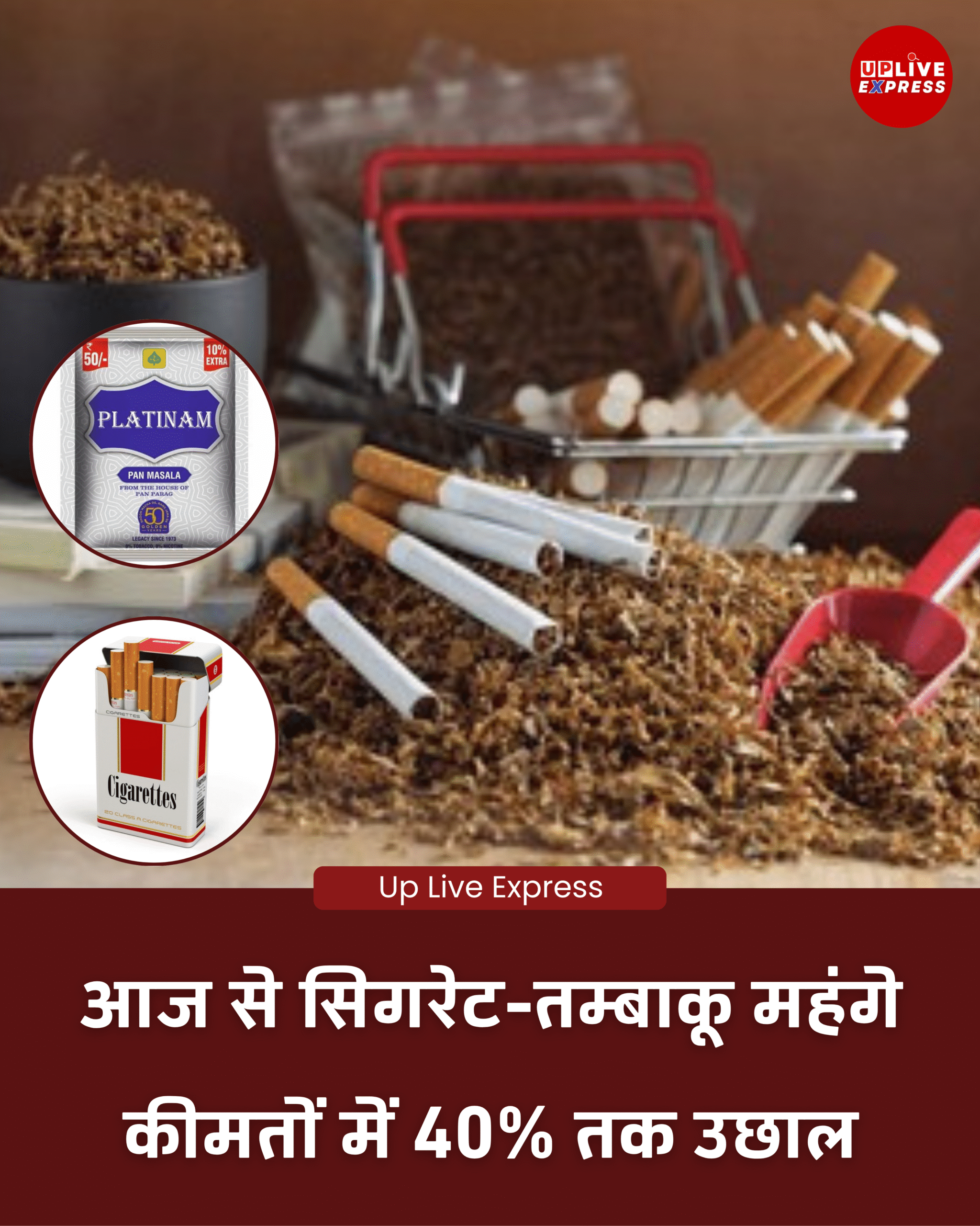 सरकार का स्वास्थ्य पर जोर, सिगरेट और पान मसाला पर 40% GST लागू: